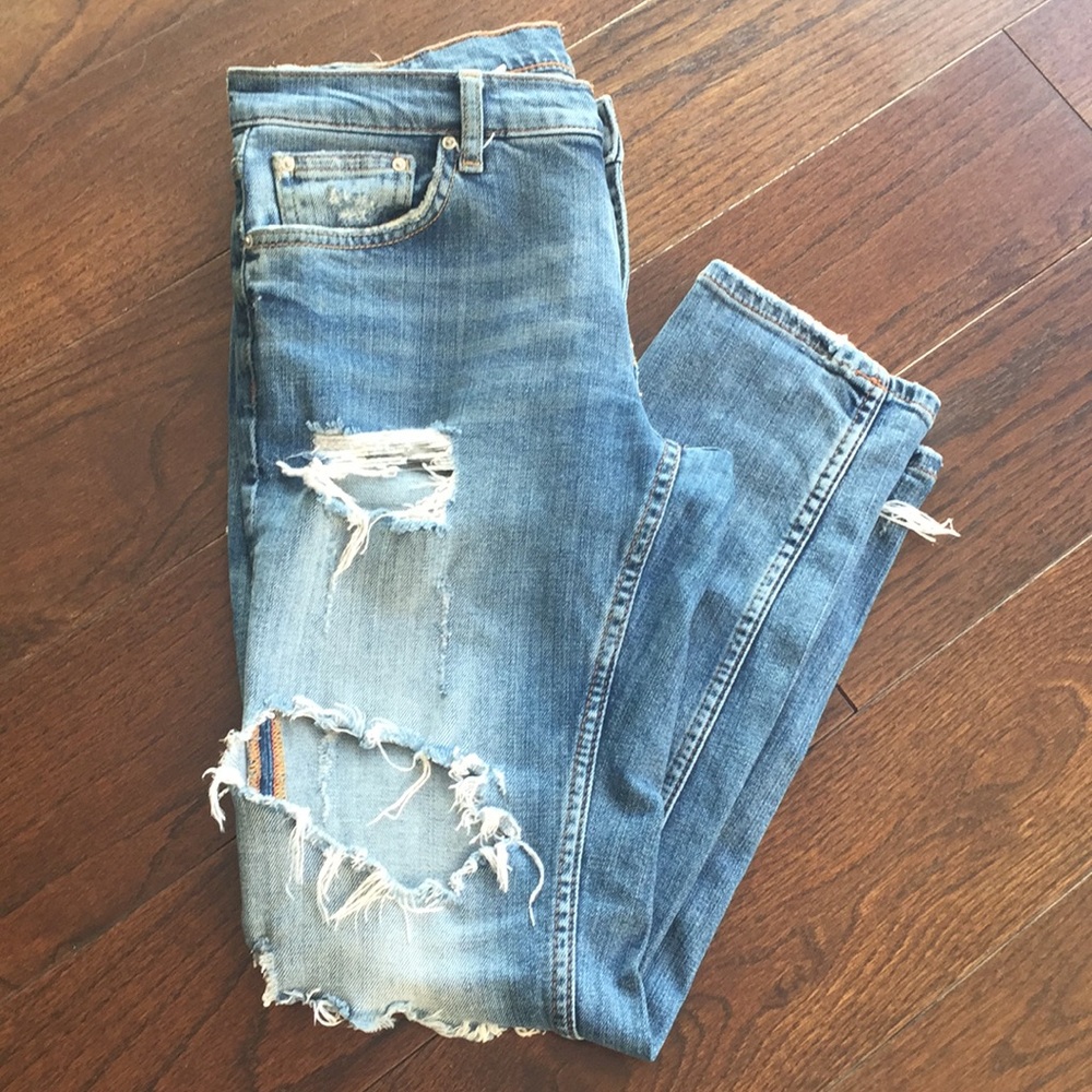 Zara distressed jeans